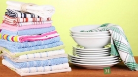 Как отстирать кухонные полотенца - секреты стирки